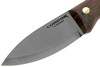 Condor Tool & Knife Mini Bushlore Fixed Knife - 3" 1075 Carbon Steel Satin Blade, Hardwood Handles, Leather Sheath - CTK232-3HC