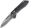 Gerber Highbrow Assisted Flipper Knife - Stonewashed Drop Point Plain Blade, Gray Aluminum Handles - 30-001637