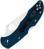 Spyderco Delica 4 Lightweight Folding Knife - 2.9" K390 Satin Serrated Blade, Blue FRN Handles - C11FSK390