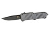 HK Mini Incursion OTF Automatic - 2.95" Black Clip Point Blade, Matte Gray Aluminum Frame - 54052