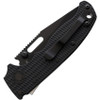Demko Knives AD 20.5 Shark-Lock DLC - 3.2" AUS-10A DLC Clip Point Blade, Black Textured Grivory Handle