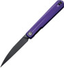 CIVIVI Knives Ostap Hel Clavi Front Flipper Knife - 3.06" Nitro-V Black Stonewashed Wharncliffe Blade, Purple G10 Handles - C21019-2