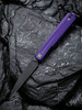 CIVIVI Knives Ostap Hel Clavi Front Flipper Knife - 3.06" Nitro-V Black Stonewashed Wharncliffe Blade, Purple G10 Handles - C21019-2