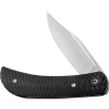 CIVIVI Knives C19010C-4 Appalachian Drifter II Front Flipper Knife - 2.96" Nitro-V Satin Clip Point Blade, Dark Green Micarta Handles with Carbon Fiber Bolsters