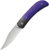 CIVIVI Knives C19010C-3 Appalachian Drifter II Front Flipper Knife - 2.96" Nitro-V Satin Clip Point Blade, Purple G10 Handles with Carbon Fiber Bolsters