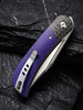 CIVIVI Knives C19010C-3 Appalachian Drifter II Front Flipper Knife - 2.96" Nitro-V Satin Clip Point Blade, Purple G10 Handles with Carbon Fiber Bolsters