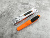 Gazno Knives G806-OR Fixed Blade - 3.85” 8CR14 Steel Blade, Black and Orange PP+TPR Handle, Orange Polymer Sheath