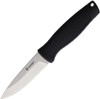 Gazno Knives G806-BK Fixed Blade - 3.85” 8CR14 Steel Blade, Black PP+TPR Handle, Black Polymer Sheath