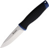 Gazno Knives G806-BL Fixed Blade - 3.85” 8CR14 Steel Blade, Black and Blue PP+TPR Handle, Blue Polymer Sheath