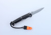 Ganzo Knives G7412 G-Lock Folding Knife - 3.50" 440C Stainless Steel Blade, Black G10 Handle, Emergency Whistle