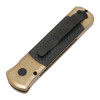 ProTech 7115 Limited Edition Godson AUTO Folding Knife - 3.15" 154CM Black DLC Blade, Stonewashed Bronze Aluminum Handles with Carbon Fiber Inlays