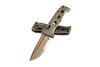 Benchmade 2750SFE-2 AUTO Adamas Folding Knife - 3.78" CruWear Flat Dark Earth Combo Blade, OD Green G10 Handles, Ballistic Nylon Sheath