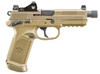 FN 66100866 FNX Tactical 45 ACP 5.30" Threaded Barrel 15+1, Flat Dark Earth Polymer Frame With Mounting Rail, Optic Cut FDE Stainless Steel Slide, Manual Safety, Includes Viper Red Dot