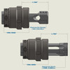 Yankee Hill Machine Phantom QD Adapter - 1-3/8"-24, Adapts to YHM 3102 and 4302, Fits Silencerco Harvester 338, Omega, and Hybrid, RMS 2 HOPAII, Rex Silentium, KG Made Rogue X, Energetic Arms Vox, Dead Air Nomad