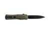 Benchmade Autocrat OTF - 3.7" Black S30V Double Edge Dagger Blade, OD Green G10 Handles - 3400BK-1