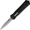 Smith & Wesson M&P Assisted OTF Knife - 3.5" AUS-8 Dagger Blade, Black Aluminum Handle