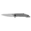 Kershaw 2080 Terran Assisted Flipper Knife - 3.13" Bead Blasted Sheepsfoot Blade, Bead Blasted Stainless Steel Handles