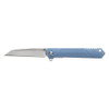 Schrade Delta Class Inert Flipper Knife - 3.25" AUS-10 Satin Wharncliffe Blade, Blue Aluminum Handles - 1159320