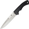 Spyderco Sustain Fixed Blade - 6.19" CPM 20CV Satin Plain Blade, Black G10 Handles, Leather Sheath - FB39GP