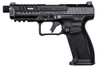 Canik HGP7156N Mete SFT Pro 9mm Luger 18+1/20+1 5" Threaded Barrel, Polymer Frame w/Picatinny Accessory Rail, Serrated Optic Cut Steel Slide w/Nitride Finish, Interchangeable Backstrap Grip, Includes 2 Magazines & Holster