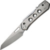 We Knife Company Vision R Superlock Folding Knife - 3.54" CPM-20CV Bead Blasted Reverse Tanto Blade, Gray Titanium Handles - WE21031-1