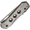 We Knife Company Vision R Superlock Folding Knife - 3.54" CPM-20CV Bead Blasted Reverse Tanto Blade, Gray Titanium Handles - WE21031-1