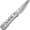 We Knife Company Vision R Superlock Folding Knife - 3.54" CPM-20CV Bead Blasted Reverse Tanto Blade, Gray Titanium Handles - WE21031-1