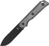 Kizer Knives Begleiter Fixed Blade Knife - 3.77" D2 Black Drop Point, Black Micarta Handles, Kydex Sheath