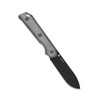 Kizer Knives Begleiter Fixed Blade Knife - 3.77" D2 Black Drop Point, Black Micarta Handles, Kydex Sheath