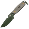 DPx Gear HEST Original Fixed Blade Knife - 3.13" D2 OD Green Powder Coat Drop Point, Green Canvas Micarta Handles, Kydex Sheath - DPHSX114
