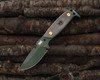 DPx Gear HEST Original Fixed Blade Knife - 3.13" D2 OD Green Powder Coat Drop Point, Green Canvas Micarta Handles, Kydex Sheath - DPHSX114