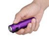 Olight Baton 3 Pro Rechargeable Flashlight - 1500 Lumens, 3206 Candela, Cool White LED, Purple