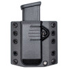 Bravo Concealment Ambidextrous Single Magazine Pouch - 1.5" Belt Loops, Size Large, Fits Glock 19/17, Sig P320, HK VP9, CZP10 Magazines, Black Polymer,