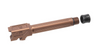 Fortis Match Grade Barrel Threaded Fluted Barrel - 9MM, 4", Fits Glock 19 Gen 1-5 and 19X, Copper Finish, Threaded, Titanium Copper Nitride