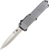 HK Knives by Hogue Incursion OTF AUTO Knife - 3.9" 154CM Stonewashed Spear Point Blade, Gray Aluminum Handles - 54097