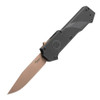 SIG Sauer by Hogue Compound Tactical OTF AUTO Folding Knife - 3.5" CPM-S30V FDE PVD Coated Clip Point Blade, Black Aluminum Handle with G10 Scales - 36030