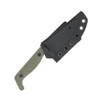 Cobratec Kingpin Fixed Blade - 4.0" D2 Drop Point Blade, OD Green G10 Scales, Kydex Sheath