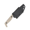 Cobratec Kingpin Fixed Blade - 4.0" D2 Drop Point Blade, Tan G10 Scales, Kydex Sheath