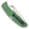 Spyderco Endura 4 Flat Ground Lock Back Folder - 3.75" VG10 Satin Plain Blade, Green FRN Handles - C10FPGR