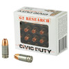 G2 Research Civic Duty 9MM 100 Grain - Lead Free Copper, 20 Round Box, California Certified Nonlead Ammunition