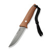 CIVIVI Knives Tamashii Fixed Blade Knife - 4.07" D2 Stonewashed Straight Back Blade, Brown Canvas Micarta Handles, Kydex Sheath - C19046-5