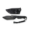 CIVIVI Knives Maxwell Fixed Blade Knife - 4.74" D2 Black Stonewashed Spear Point Tanto, Black G10 Handles, Kydex Sheath - C21040-1