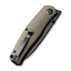 CIVIVI Knives Sokoke Front Flipper Knife - 3.35" 14C28N Black Stonewashed Drop Point Blade, Green Burlap Micarta Handles - C22007-2