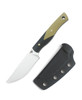 Bestech Bestech Knives Heidi Blacksmith #1 Fixed Blade Knife - 3.15" D2 Satin Blade, Black and Tan G10 Handles, Kydex Sheath - BFK01B