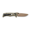 Benchmade 273FE-2 Shane Sibert Mini Adamas Folding Knife - 3.25" CruWear Flat Dark Earth Plain Blade, OD Green G10 Handles