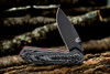 Benchmade Freek Folding Knife - 3.6" Black Cerakoted CPM-M4 Plain Blade, Black/Gray G10 Handles - 560BK-1