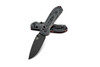 Benchmade Freek Folding Knife - 3.6" Black Cerakoted CPM-M4 Plain Blade, Black/Gray G10 Handles - 560BK-1