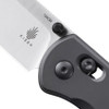 Kizer Cutlery Drop Bear Folding Knife - 2.97" 154CM Satin Drop Point Blade, Gunmetal Aluminum Handles - V3619C1