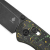 Kizer Knives Azo Drop Bear Folding Knife - 2.99" CPM-20CV Black Stonewashed Drop Point Blade, Toxic Storm FatCarbon Handles - Ki3619A1