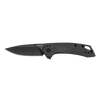 Kershaw 5560 Radar Assisted Flipper Knife - 2.9" BlackWashed Drop Point Blade, BlackWashed Stainless Steel Handles, Reversible Clip